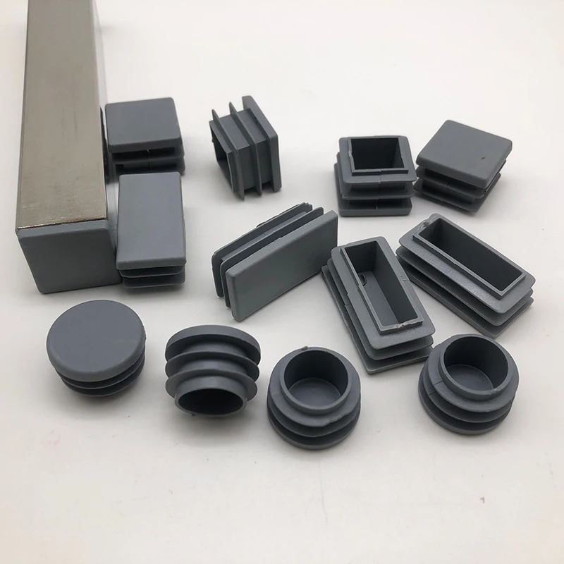 Plastic Round Square Blanking End Caps Tube Protection Gasket Furniture Inner Plug Cover Tube Pipe Inserts Plugs Foot Pipe Plug