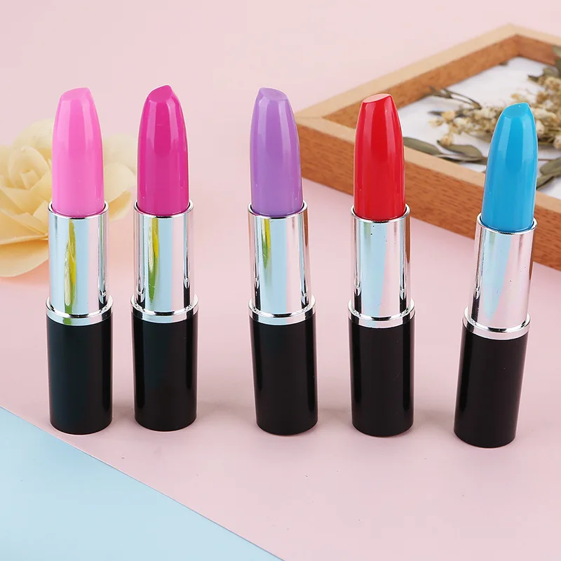 30Pcs/Lot Creative Simulation Makeup Lipstick Ballpoint Pen Cute Student Ball Pen Kids School Stationery Office Writing Supplies