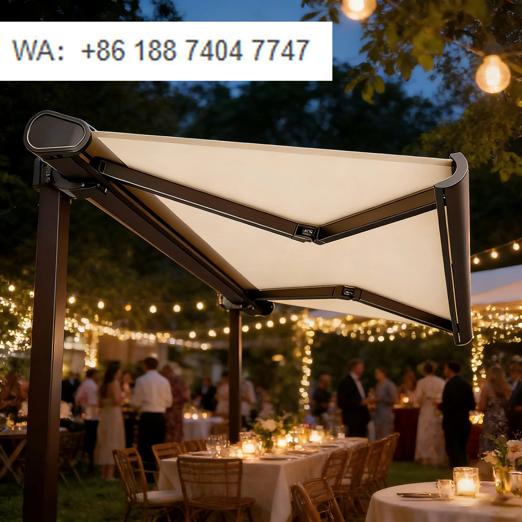 

Full Cassette Awning Customized Colors Outdoor Retractable Awning Sunshade Garden Full Cassette Awning Electric Format