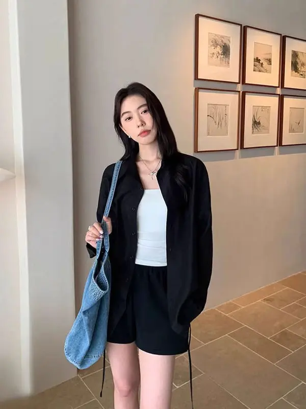 Sun Protection Shawl Cardigan Thin Chiffon Wrap Women's Shirt with Sling Skirt Outer Cover Summer Shoulder Dress Top Coat