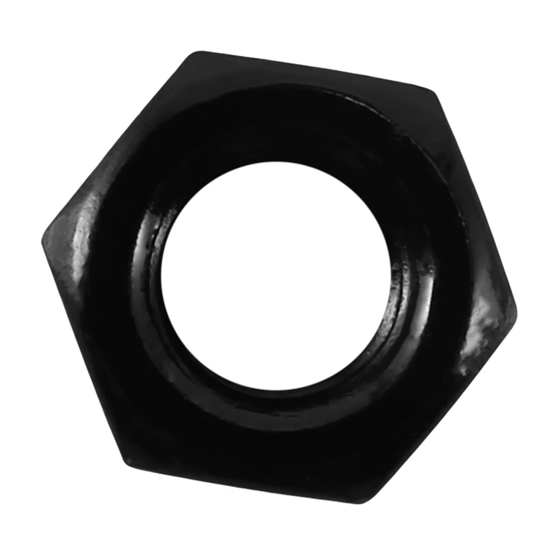 Écrou hexagonal noir en acier au carbone, grade 8, M6, 50 pièces