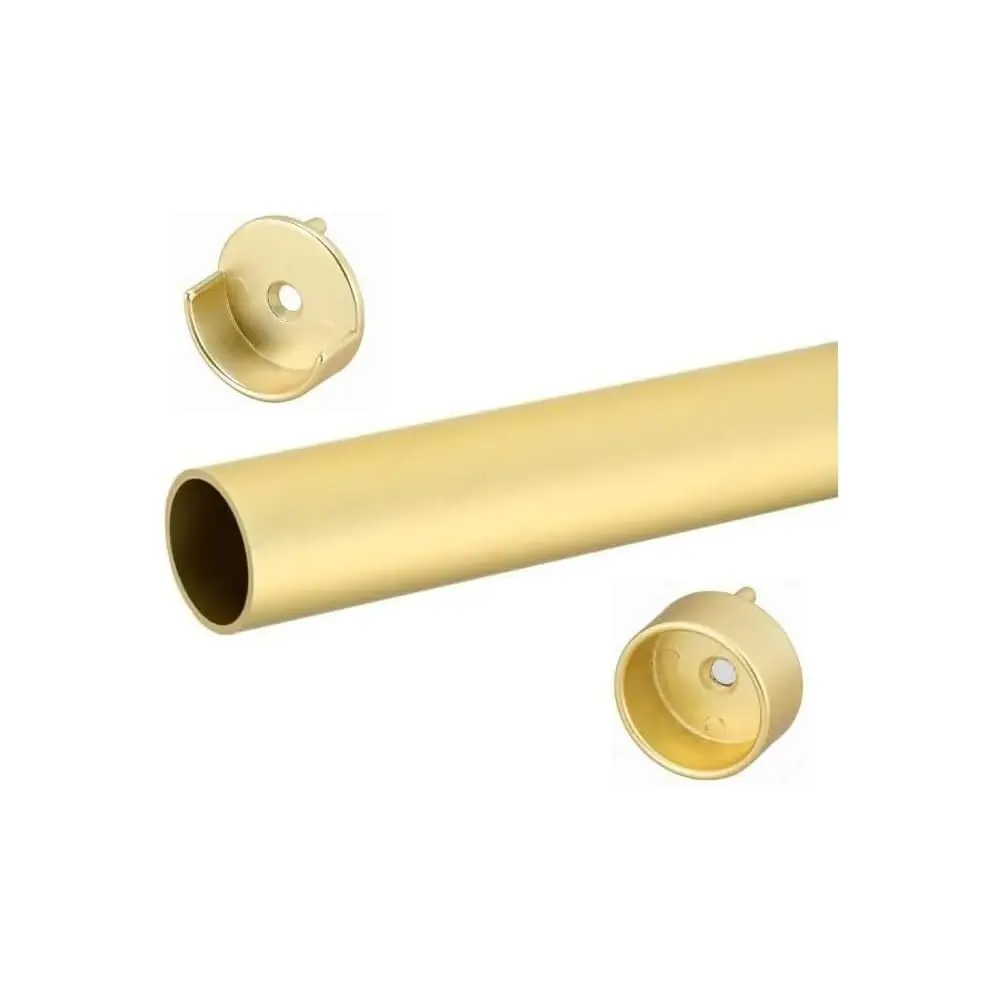 

Matte Brass 1 5/16 H Diameter Round Wardrobe Closet Rod Tube With Two End S And Installation Screws, Gauge 14 Thickn For