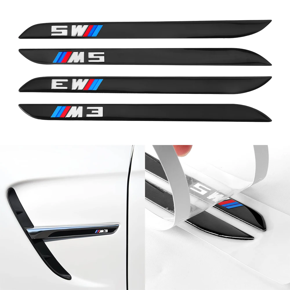 2PCS Car ABS Side Body Sticker M3 M5 logo Auto Emblem Styling Decoration Accessories For BMW E46 E90 E60 F10 F30 E39 E36 F20 E87