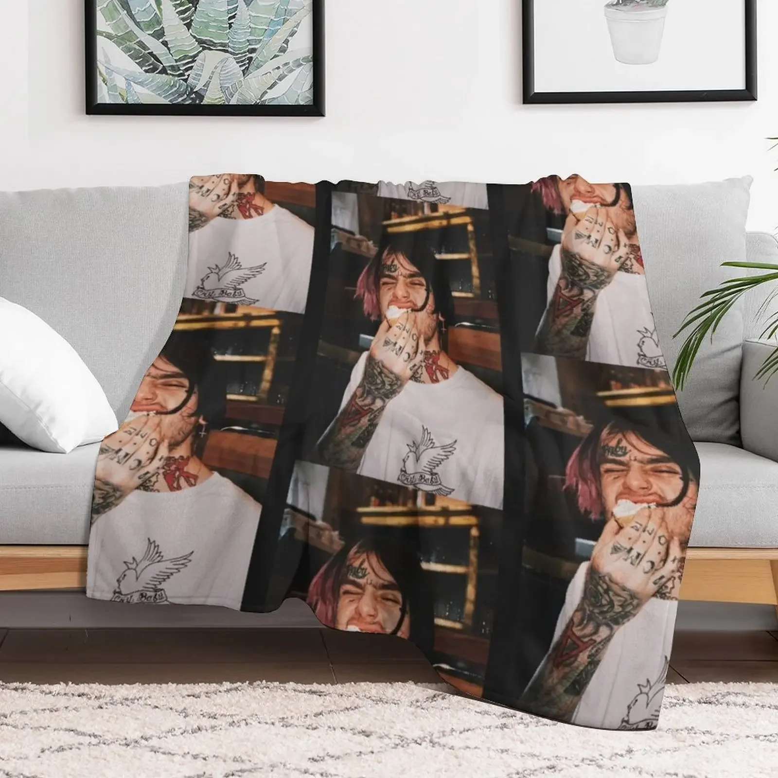 Lil Peep Throw Blanket Fluffy Cozy Throw Blanket for Home Decor