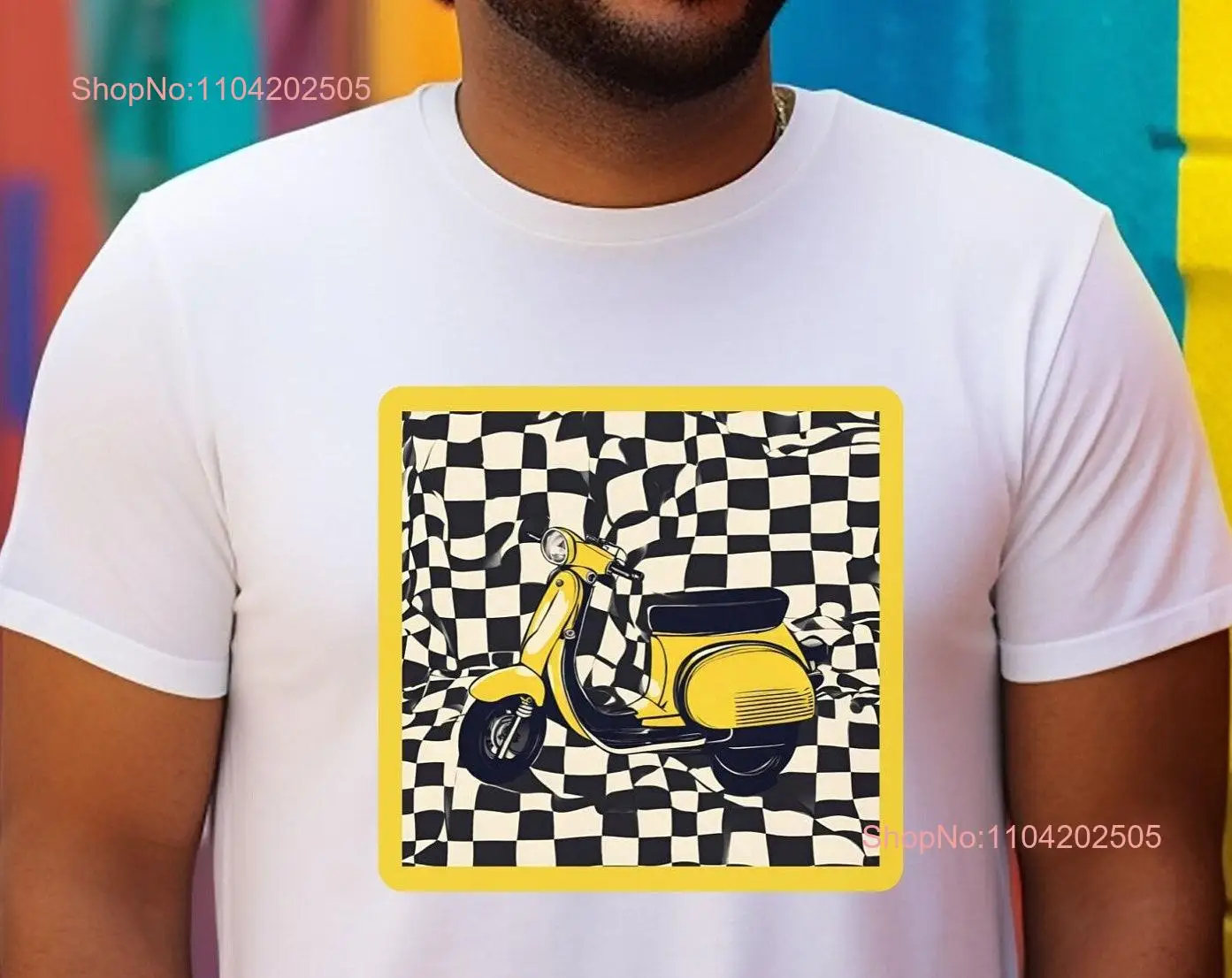 Moped t shirt Vintage style Scooter enthusiast top MOD for him long or short sleeves