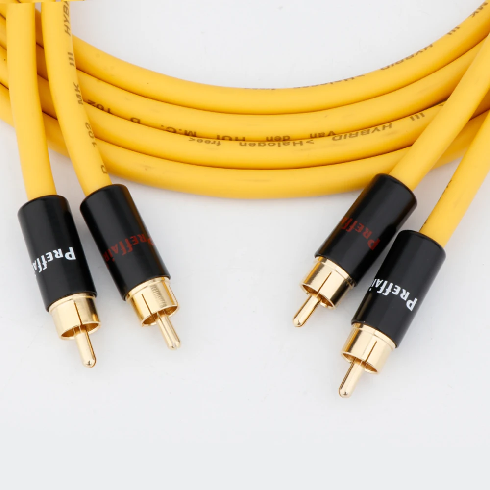 

Pair VDH MC MK III HYBRID RCA Interconnect Cable Wire With Gold Plated RCA Plug Hifi Audio RCA to RCA Extension Cord