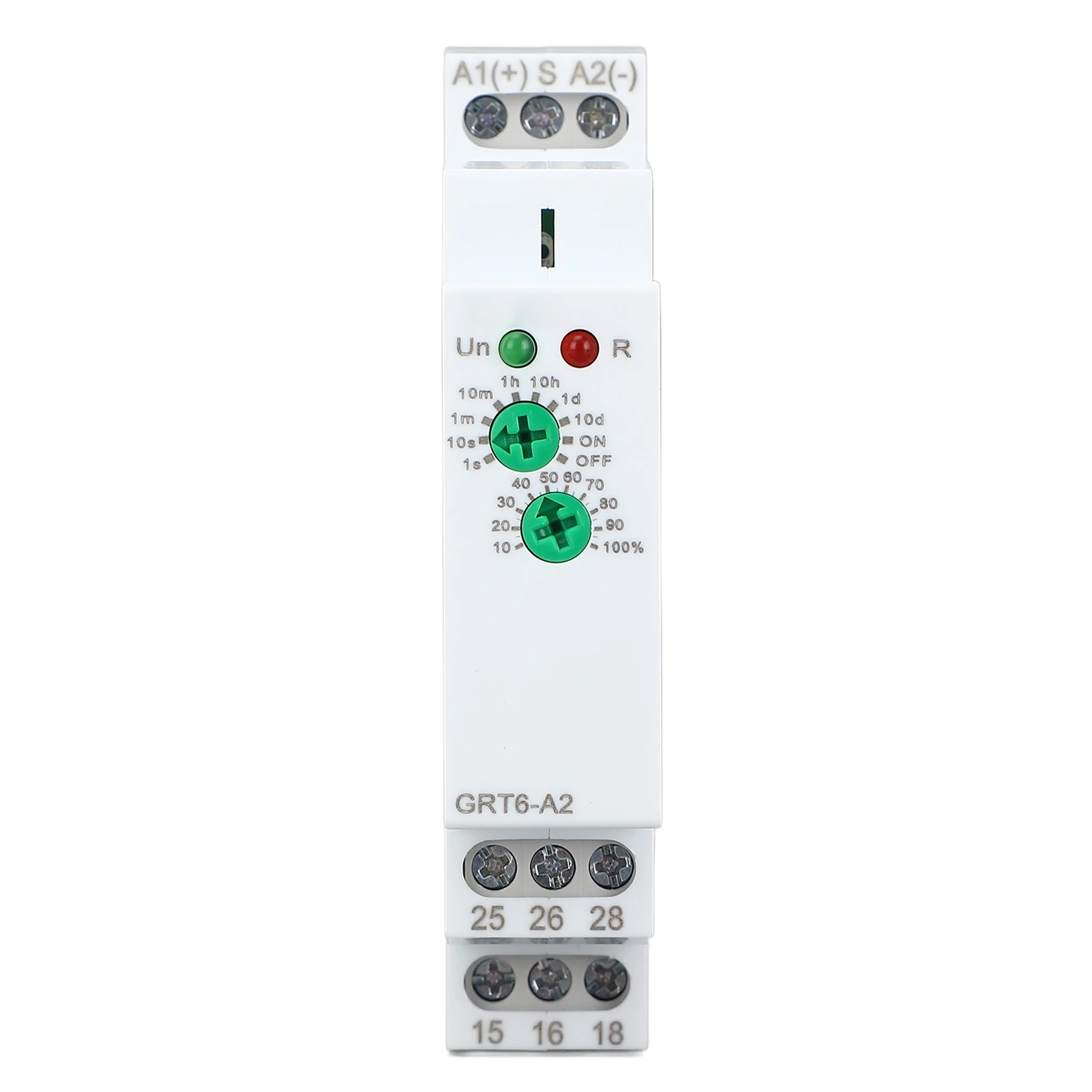 Single Function Time Relay Delay On 2 SPDT Outputs 0.1s to 10 Days Electronic Power On Timer AC DC 24-240V GRT6-A2