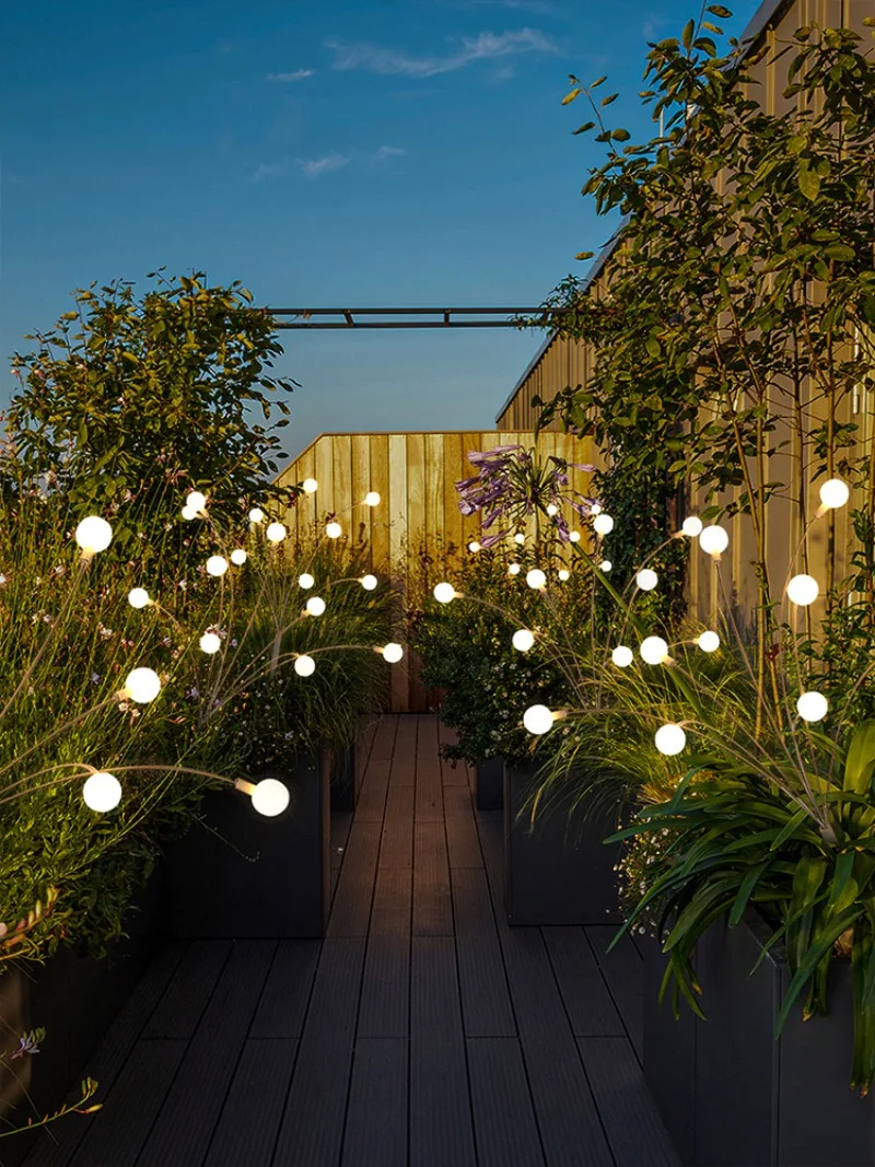 

Солнечный газон, уличный садовый светильник, композиция со светлячком, вилла, садовый светильник, украшение, окружающий свет для террасы