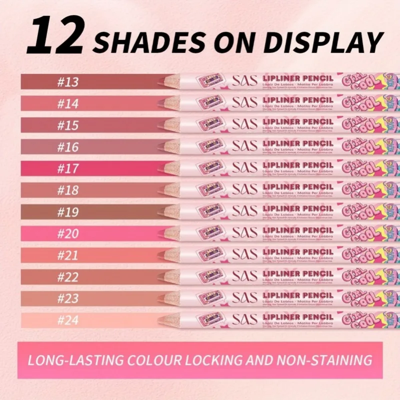 Superficie opaca in velluto 1 pezzo, tazza antiaderente, forma tridimensionale delle labbra, anti-sbavature, matita per labbra setosa, serie regalo ideale per le vacanze