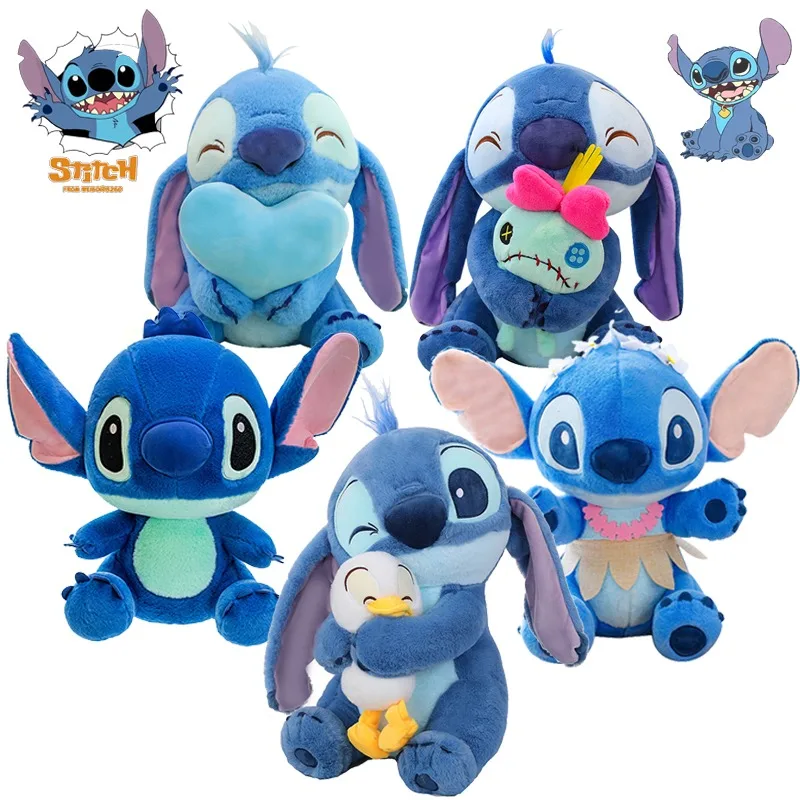 Горячие 25 стилей Kawaii Lilo & Stitch, плюшевые игрушки, аниме, мягкие игрушки, кавайные подушки, куклы, украшения, детские подарки на день рождения, Рождество