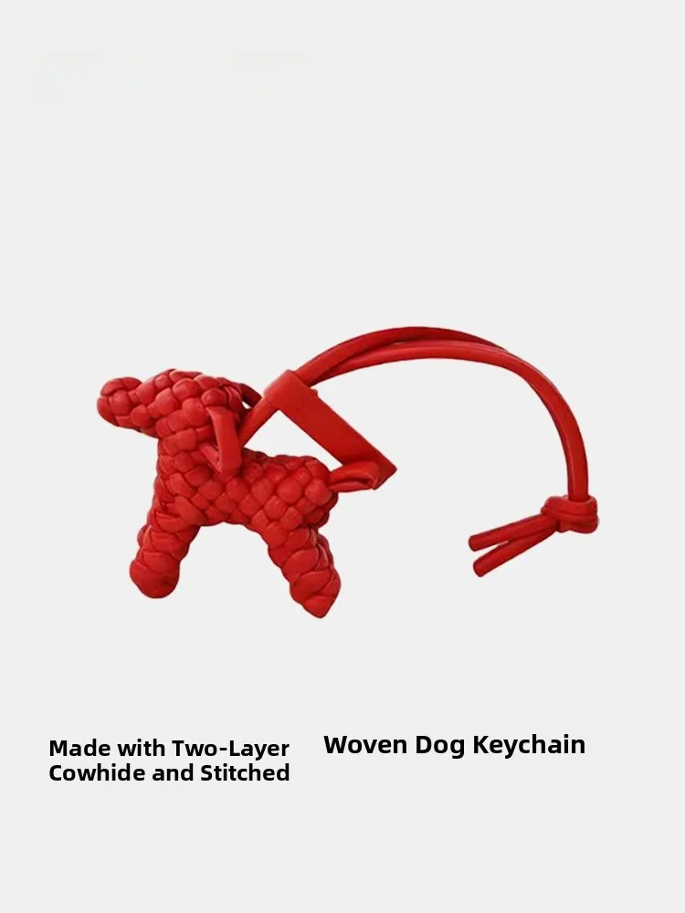 handwoven-leather-pendant-doggy-decoration-backpack-accessory-craftsmanship-chinese-style-base-model-bag-hanging-ornament