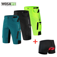 WOSAWE Cycling Shorts Summer Breathable Loose Short MTB Shorts Bike Shorts Men Running Riding Gel Padded Shorts Bicycle Clothing
