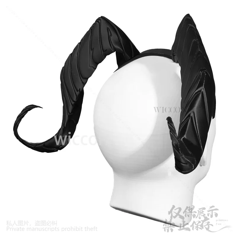 Anime Gioco Wuthering Waves Cos Zani Costume 3D Acido Polilattico Sexy Diavolo Fascia Puntelli Simulazione Corno di Pecora Personalizzato Nuovo