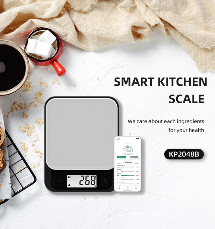 

Smart Kitchen Food Scale Electronic Nutrition Facts Meal Scale，Calorie Measuring Scale with Smart App