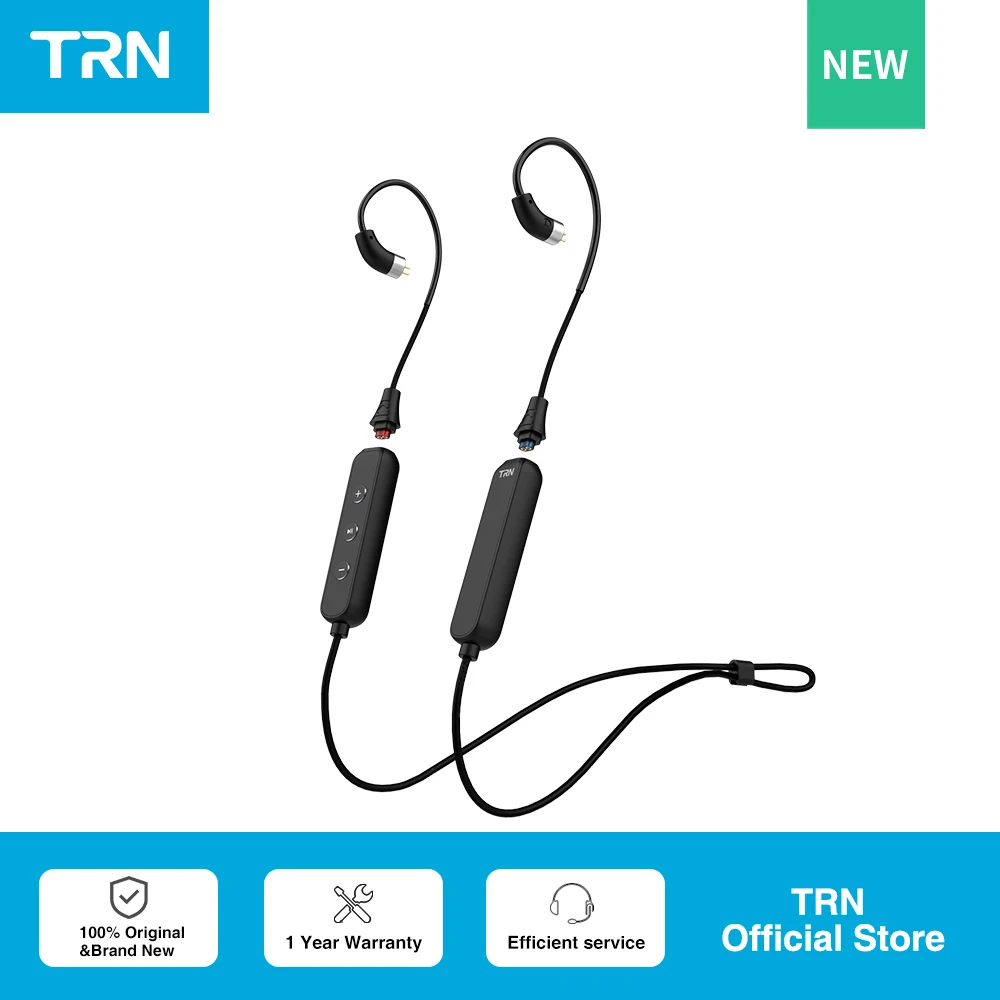 TRN BT3S PRO Wireless Bluetooth-compatible 5.1 Aptx HD 0.75 0.78mm MMCX Headphone Earphones Cable For TRN MT3 Xuan wu BAX Kirin