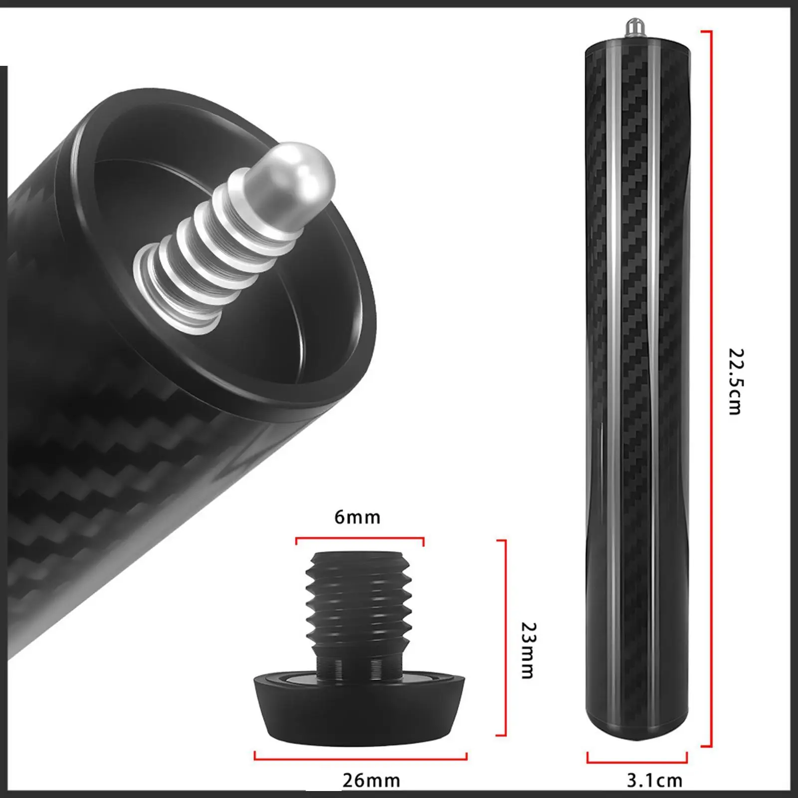 

Compact Pool Cue Lengthener Easy Install Extension Part for Cue Stick Billiards and Pool Accessories