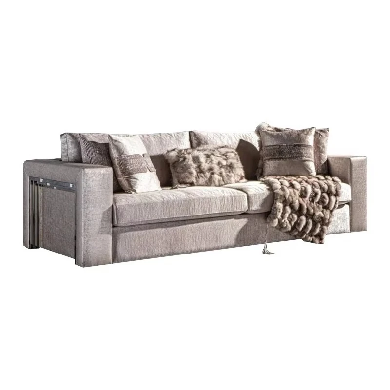 vg-Italian-Style High-End Modular Luxury Living Room Furniture Light Luxury Tech Fabric Upholstered Sofa Sponge for Villas for&