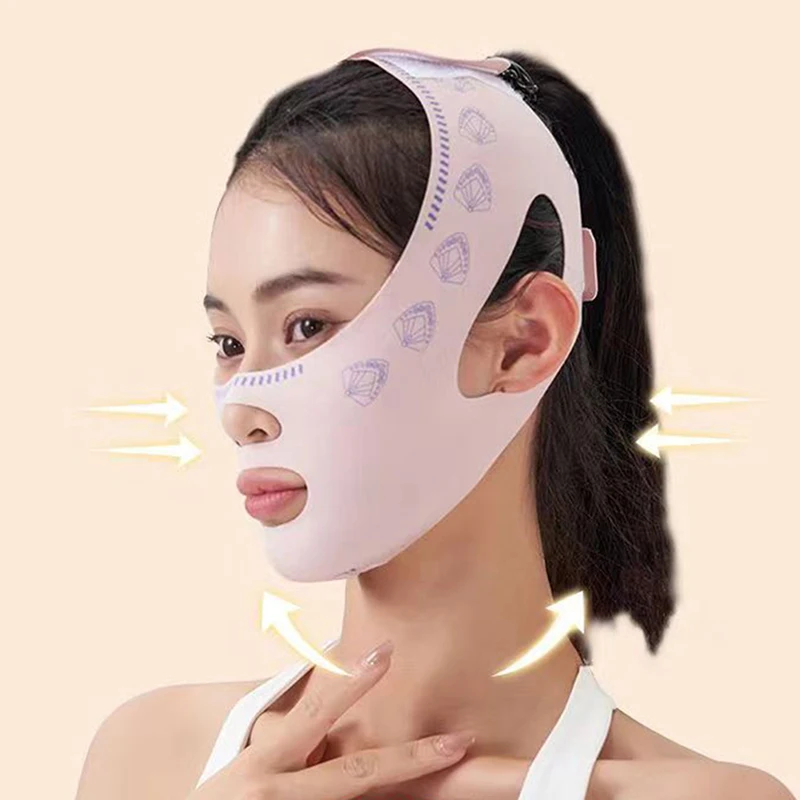 1 Stuk Vrouwen Kin Wang Gezicht Afslankende Bandage Lift Up Riem V Lijn Gezicht Shaper Gezicht Anti Rimpel Riem Huidverzorging Schoonheid Tools