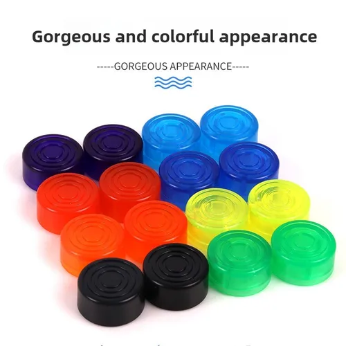 Imagen 2 del producto 10 Uds. Cubierta de interruptor de pie de efectos de guitarra eléctrica colores caramelo tapa protectora de Pedal de efecto de guitarra de plástico accesorios de piezas de guitarra