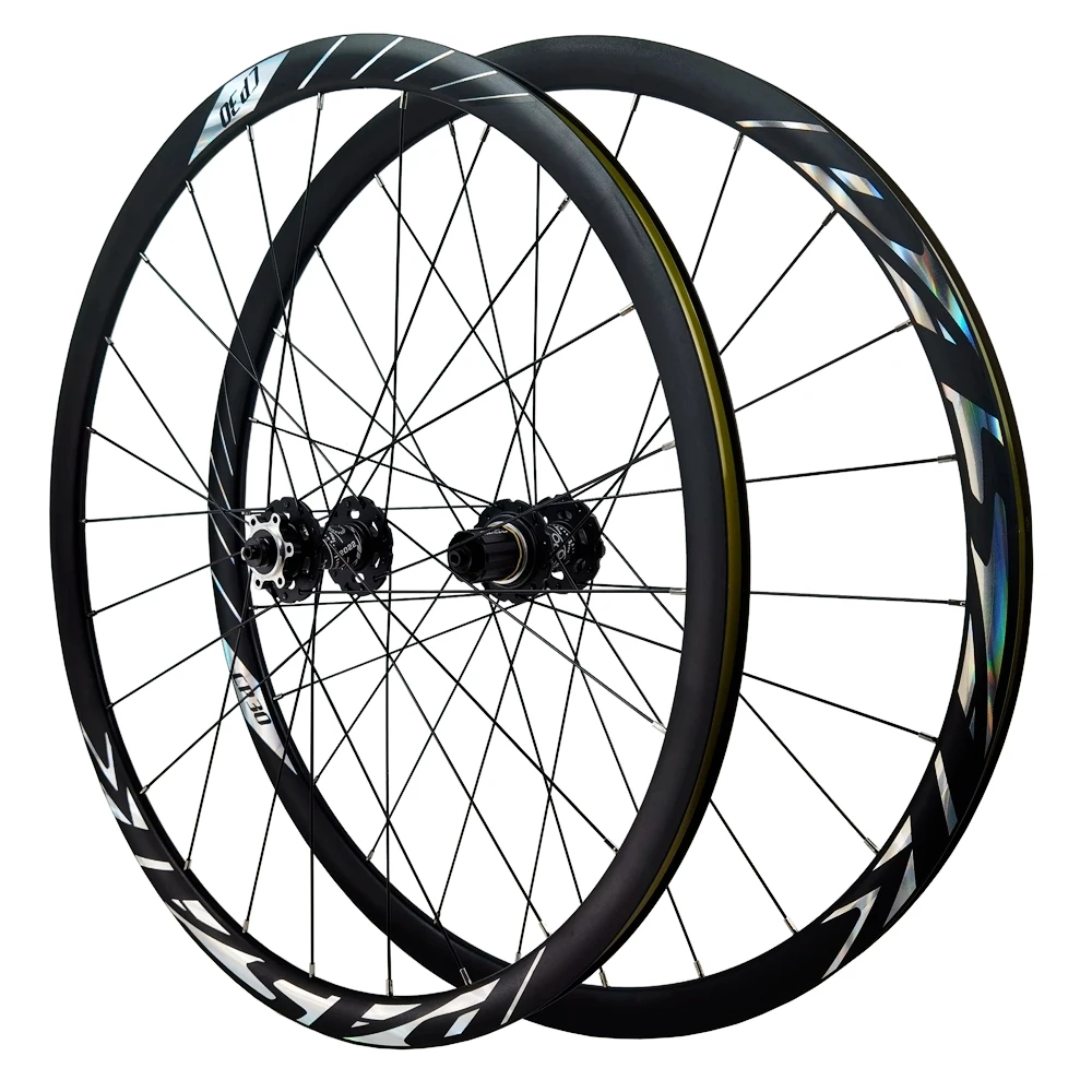 700c road disc wheels Aluminum bicycle Wheel HG XDR MS 8-11 12speed straight 24H Rim Depth 30mm QR And Thru Axle12mm15mm 6 Pawl