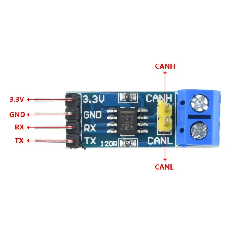 SN65HVD230 VP230 CAN Bus Transceiver Module 3.3V High-Speed For Development Board Evaluation Industrial CAN Bus