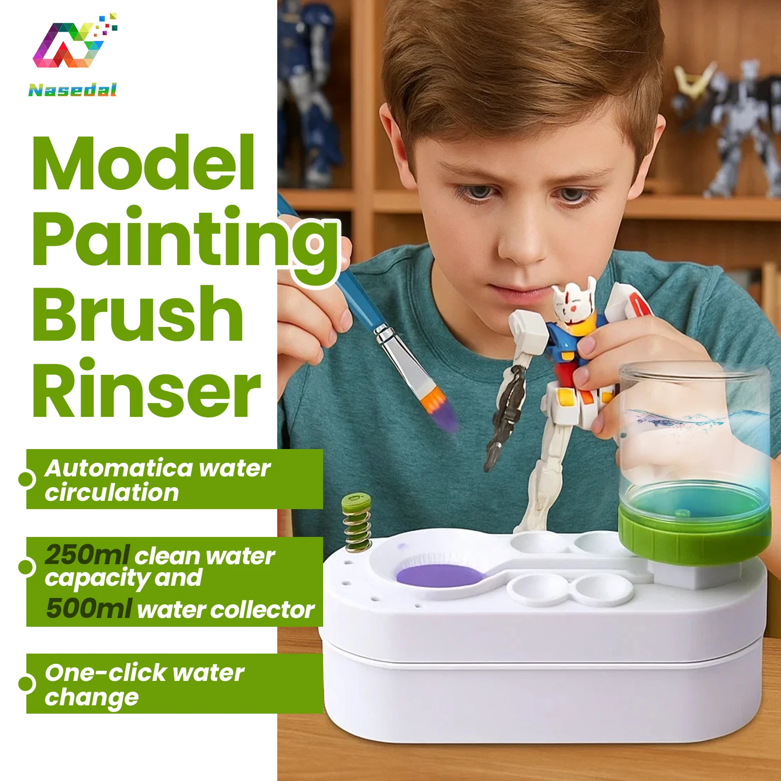 Paint Brush Cleaner Watercolor Brush Rinser with Drain Cleaner Rinse Cup Paint Water Dispenser Oil Paint Brush Cleaner Hobby DIY