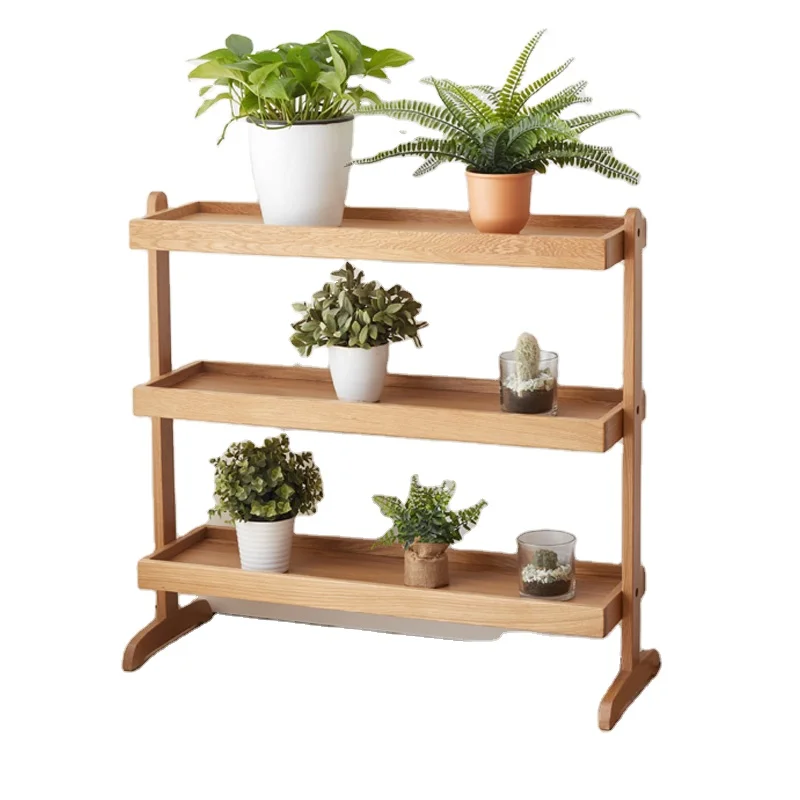 

Freestanding 3 Tier Ladder Shelf Wood Multiple Plants Stand Indoor Outdoor Flower Pot Holder Planter Organizer Display Rackpromo