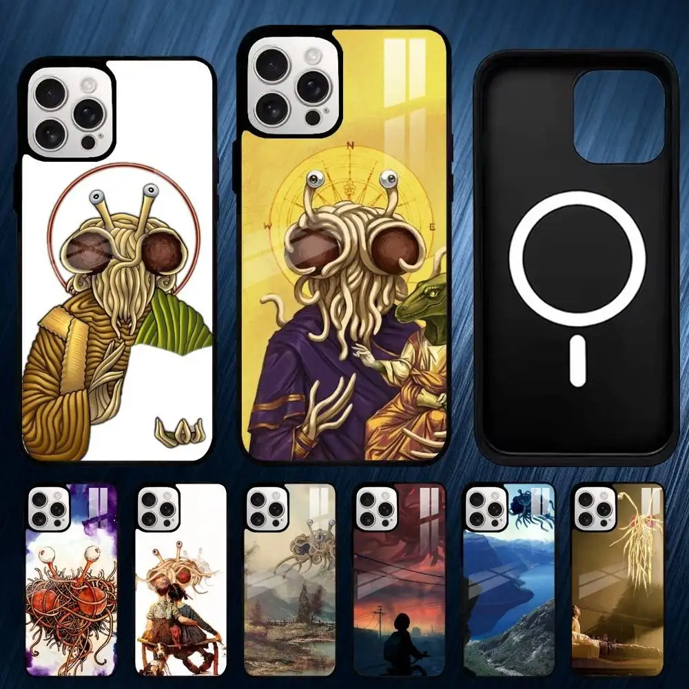 

F-Flying S-Spaghetti Monsterism Phone Case For iPhone 17,16,15,14,13,12,11,Plus,Pro,Max Magsafe Magnetic Wireless Charging