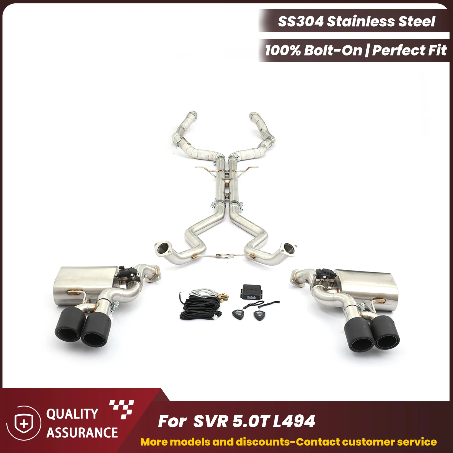 

ECCF Stainless Steel Full Catback Exhaust With Downpipe For Land Rover Range Rover Sport SVR L494 5.0T High Performance Upgrade