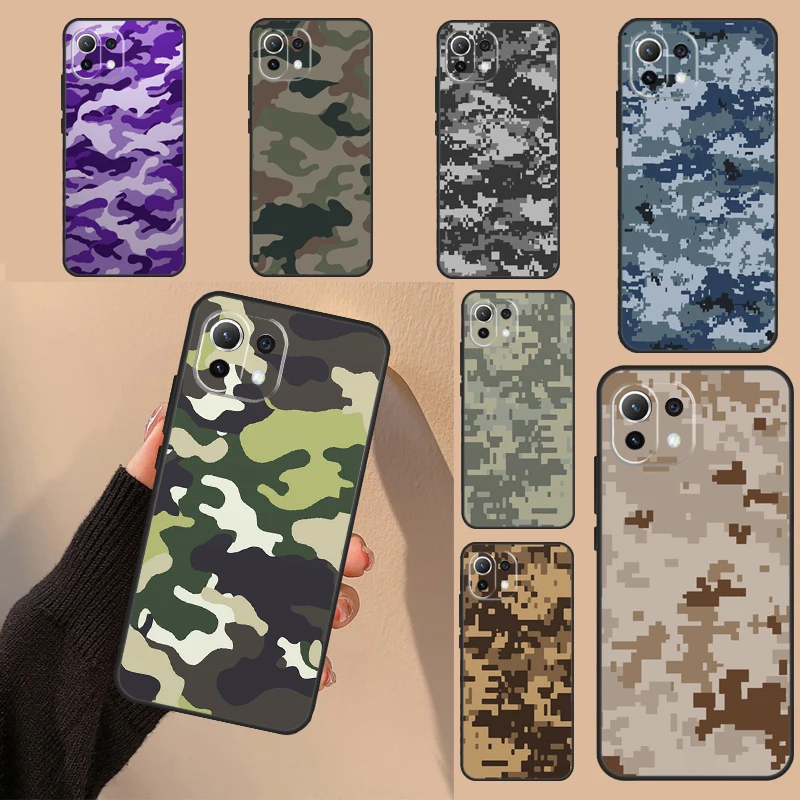 Camo Camouflage Combat Multicolor For Xiaomi 12 13 Lite 12X 12T 11T Pro Case For POCO F5 X3 X5 M6 Pro X4 F4 GT F3 M5s Cover