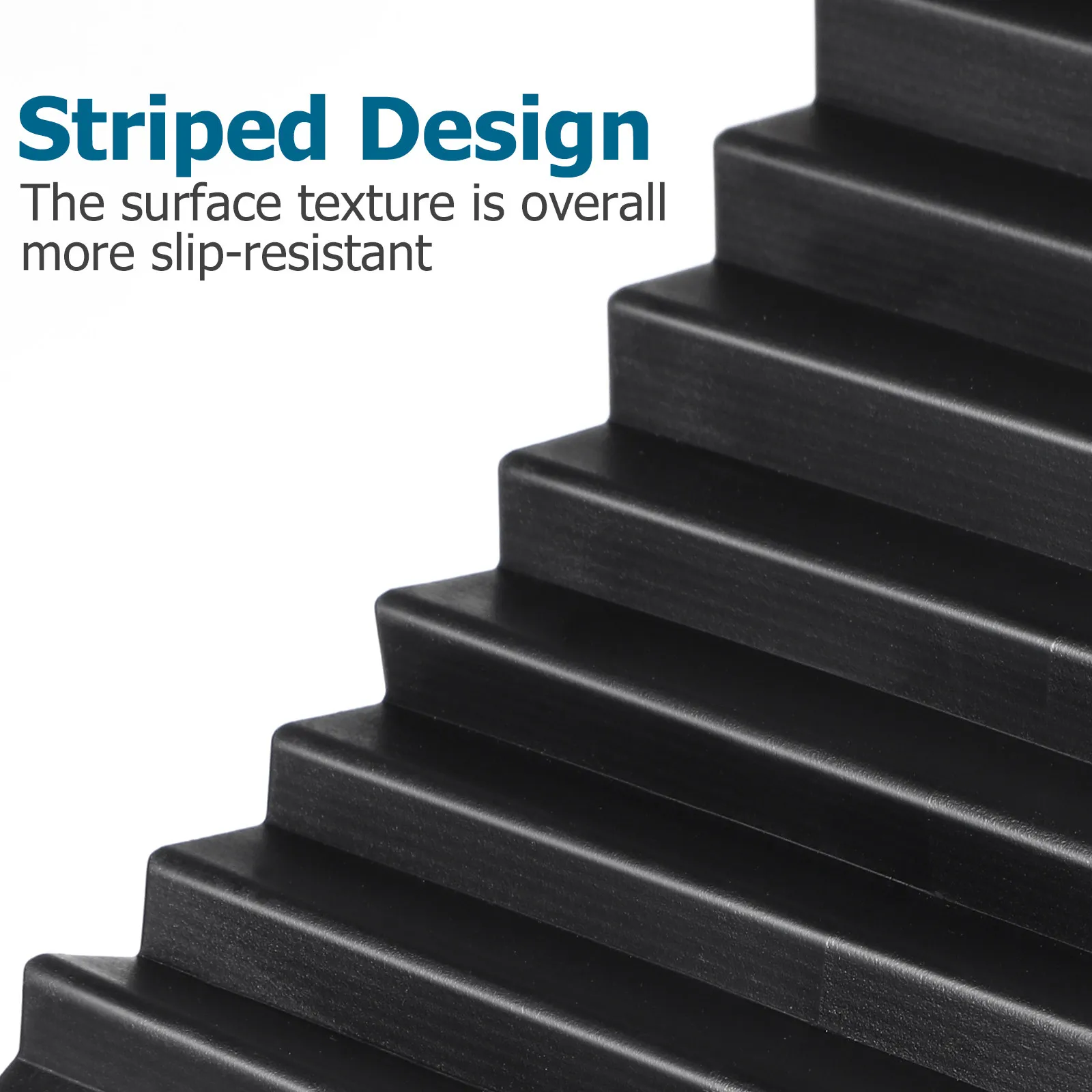 

2Pcs Heavy Duty Tire Black Plastic Car Stop Control Non Slip Wheel Chock Anti Slip Pad for Control