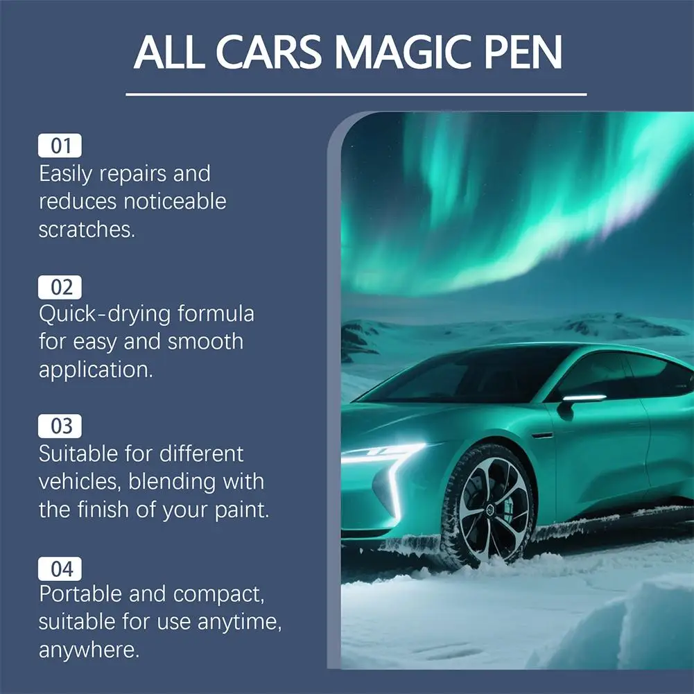Auto Paint Scratch Repair Pen Car Touch Up Marker Waterproof Paint Restorer For Vehicle Daily Care Repair Tool Kit Home Use