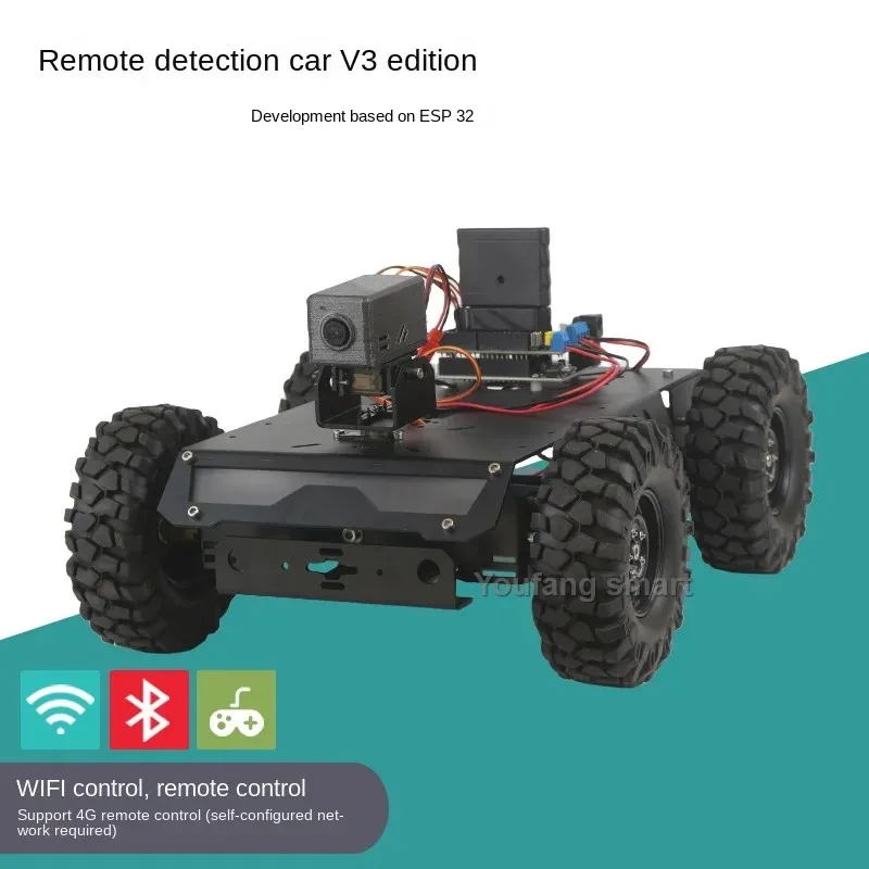 4WD RC Tank Wireless VIdeo Remote Control Motor Trolley Support 4G Robot Car for C++ Robot DIY Kit Vscode Programmable Robot Car