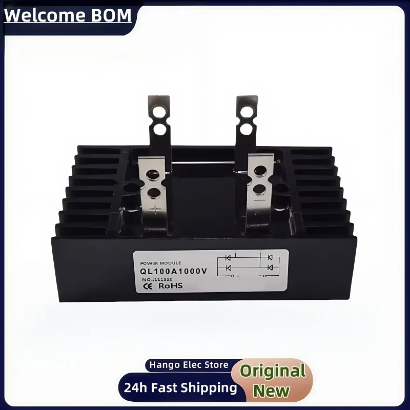 QL100A 1000V 1200V 1600V Voltage 2-Phase Diode Bridge Rectifier High Power