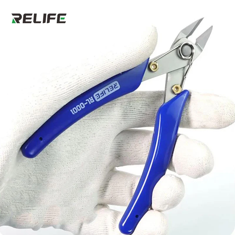 SUNSHINE 5 Inch Precision Pliers With Pointed Circular Mouth Diagonal Steel Wire Pliers for Cable Wire Cutter  Phone Repair Tool