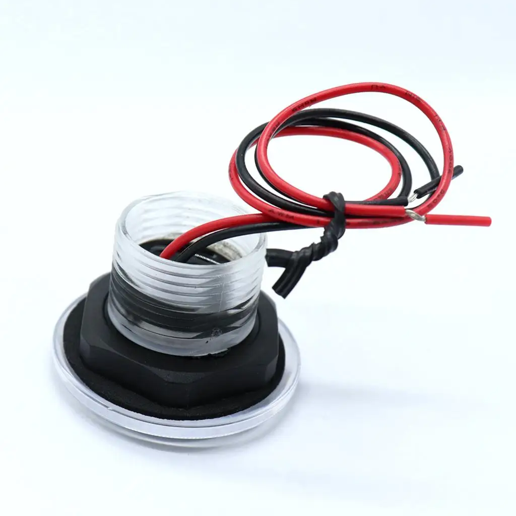 LED Step Light Plastic Round Flush Mount Boat Marine Stair Lighting for 12V Deck and Garden Pathway view 4