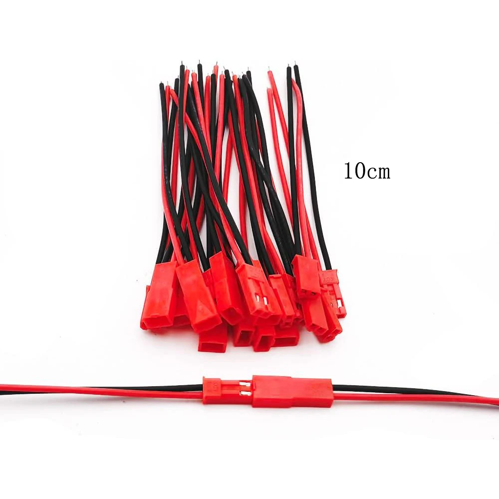 20pcs 100mm 150mm 200mm JST Male Female Connector Plug For RC Lipo Battery Car Boat Drone Airplane ( 10 pair )