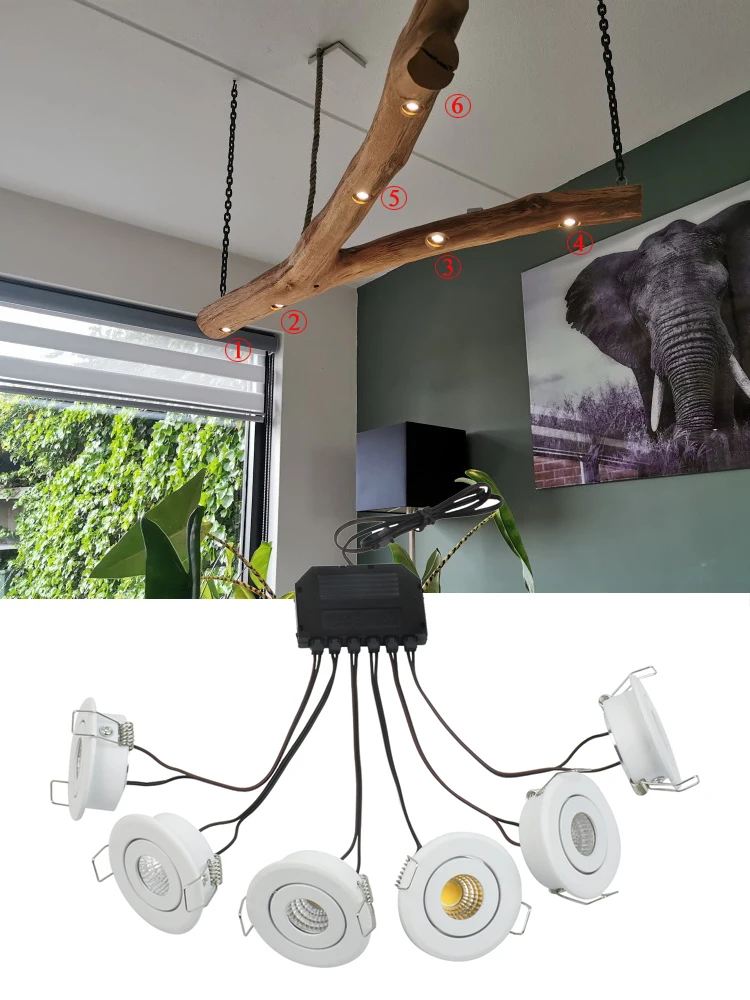 Mini Spot it 6 stks 3 w Downlight Koppeling Set voor Carport Terras Pergola Veranda Licht LED Onder Kast licht IP44 - afbeelding 2