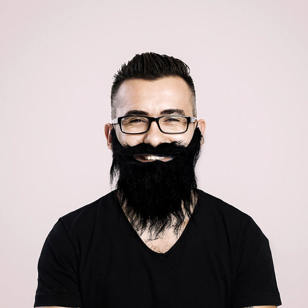 

4PCS Fake Beard Mustache Props Flannel Realistic Party Supplies Whiskers Costume Comfortable Safe Facial Hair Accessories
