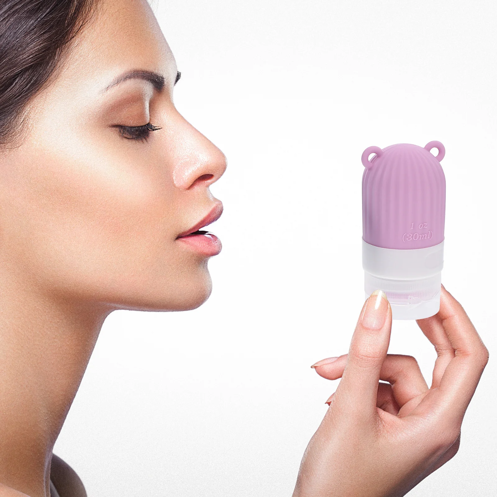 4Pcs Refillable Silicone Travel Bottles Squeezable Dispenser 30ml Travel Liquid Containers Toiletries Toiletry Bottles