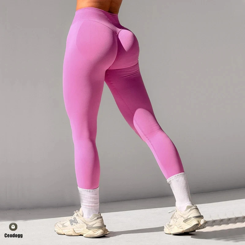 Nologo DDmpact Seamless Woman Yoga Pants Tummy Control Squat Proof Gym Fitness Workout Scrunch Butt Tights Legging XP389
