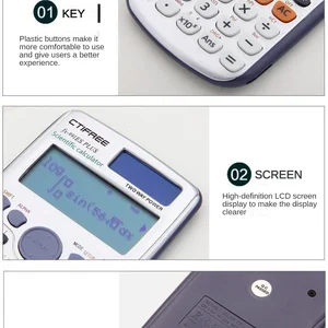 Scientific calculator for high school, university students, office coin battery, 417 functions, original, 991es-plus 10 Main Sales Calculator - №9