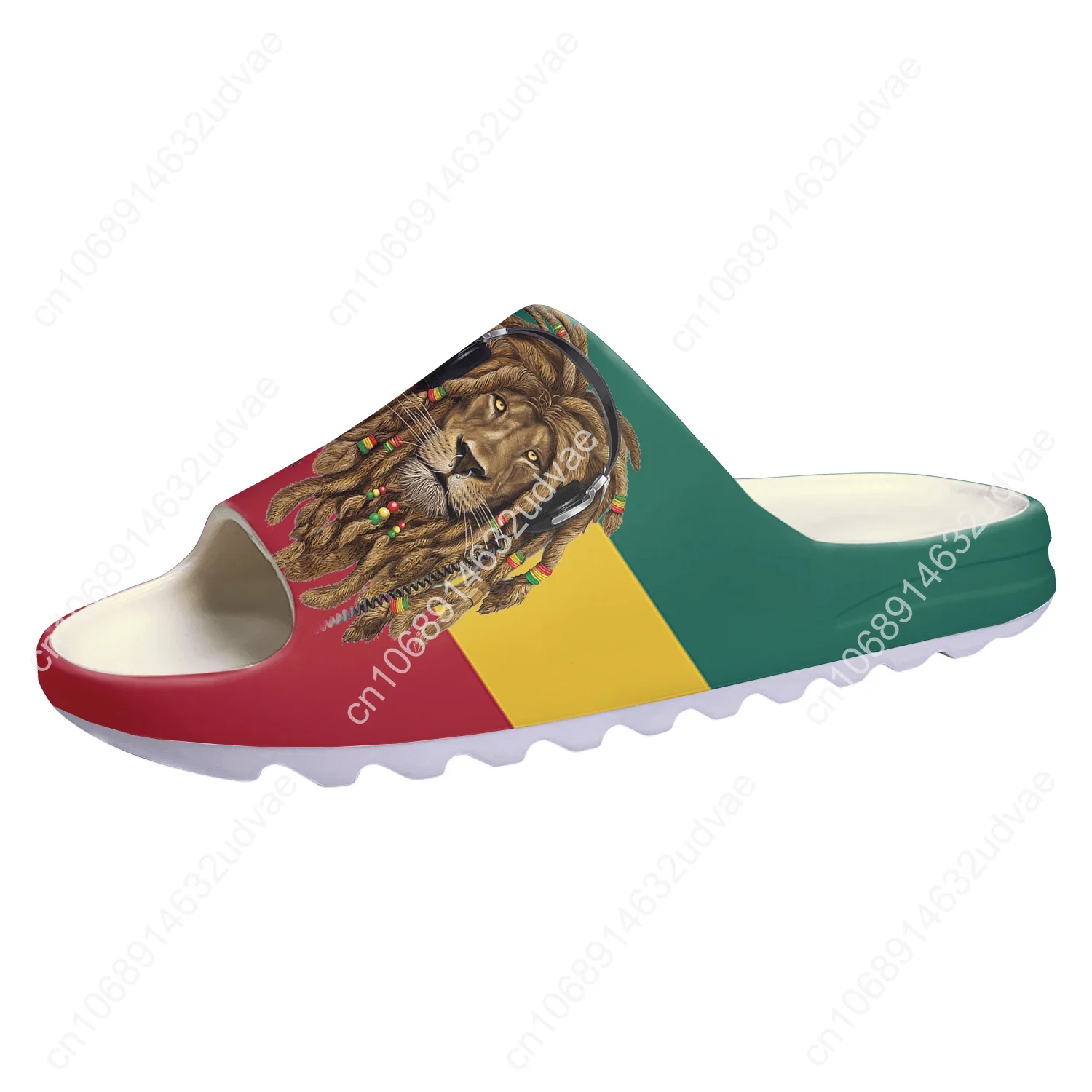 Reggae Rastafari Rasta Rastafari Lion of Judah Soft Sole Slipper, Sandálias masculinas e femininas, passo personalizado em sapatos de água