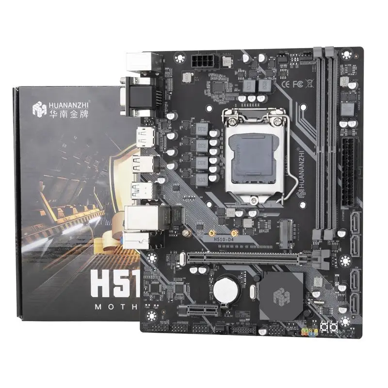 Top HUANANZHI H510 Motherboard LGA 1200 CPU 10/11 Generation Series Processor DDR4 Desktop Memory NVME M.2 Dual Channel