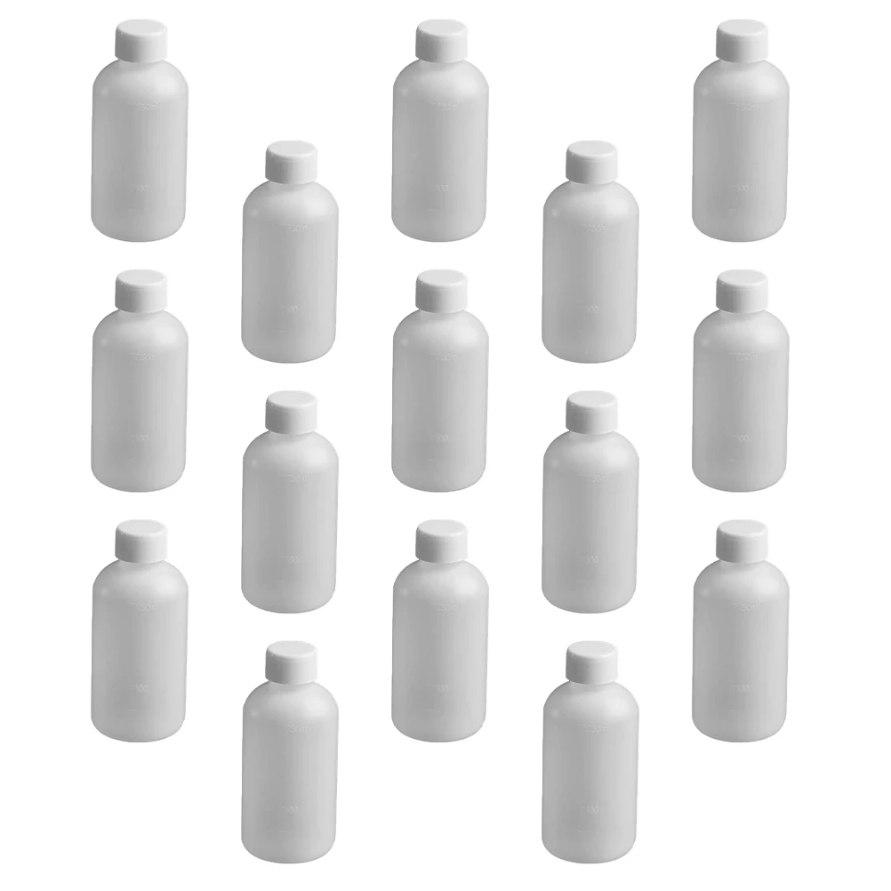 15Pcs Chemical Reagent Bottle Leakproof Design Stable Base Storage Bottle for Lotion Water Shampoo Sample Sealing and Laboratory