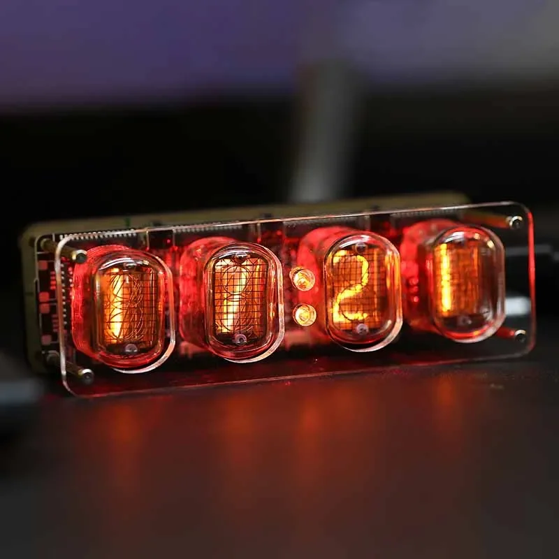 IN12 Nixie Tube zegar Vintage elektroniczne cyfrowa tablica zegary komputerowe biurkowe akcesoria do dekoracji biura na biurko