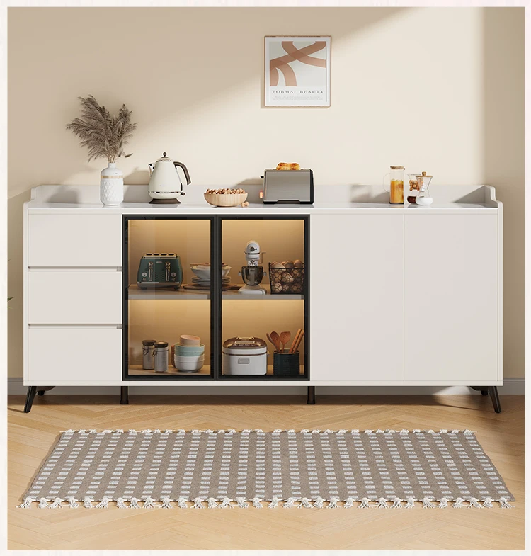 #Modern Design Wood Side Board Wine Rack Cabinet Home Furniture Factory  Kitchen Cabinets For Living Room