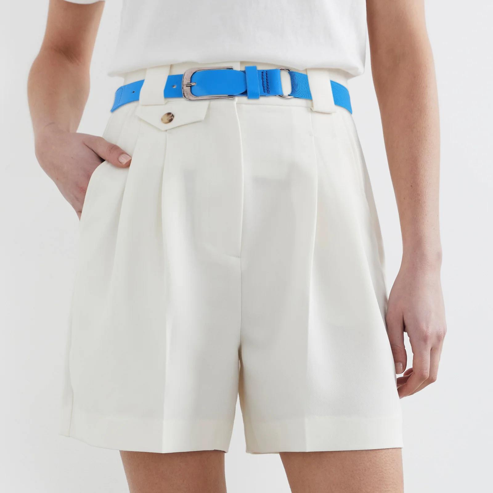 

Elastic Waist Belt 1PC Sky-blue Adjustable Strap for Baseball Softball Students Outdoor Durable Faux Steel Team Sports