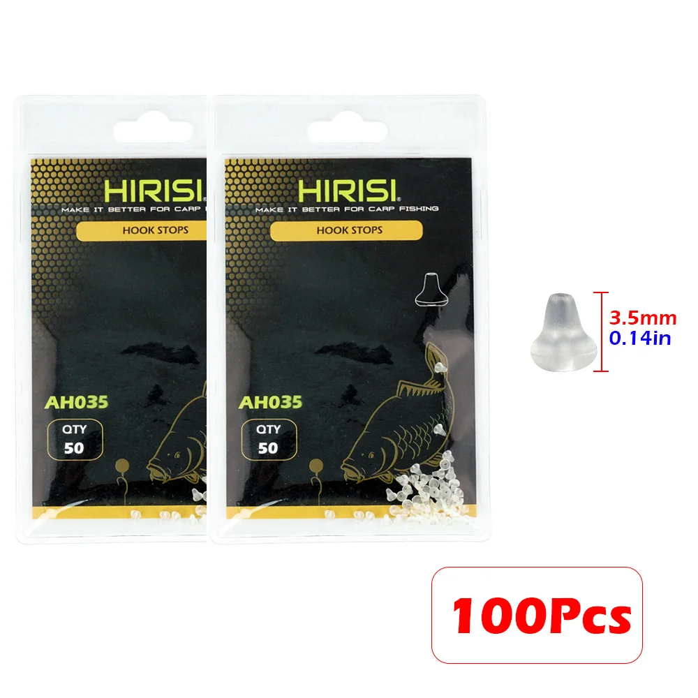 Hirisi AH035 100 Stück Gummihakenstopper für Pop-Up Boilie Karpfenhaar-Rig & Chod-Rig Terminal Tackle Zubehör – Detail 8