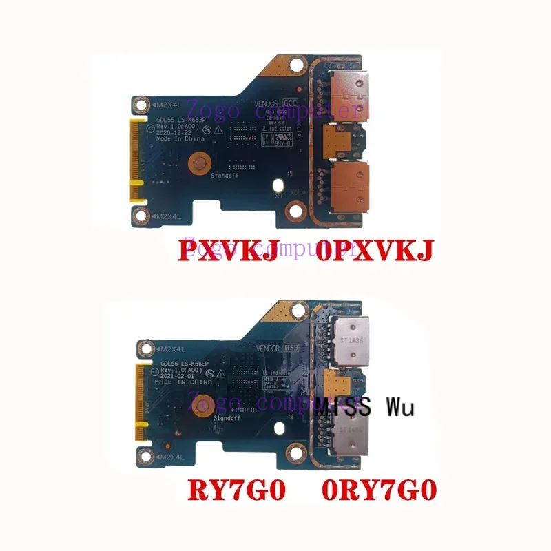 

Новая оригинальная замена IO USB-платы для ноутбука Dell G15 5510 G15 5511 5515 (2021) GDL55 0PXVKJ GDL56 LS-K66EP 0RY7G0 RY7G0